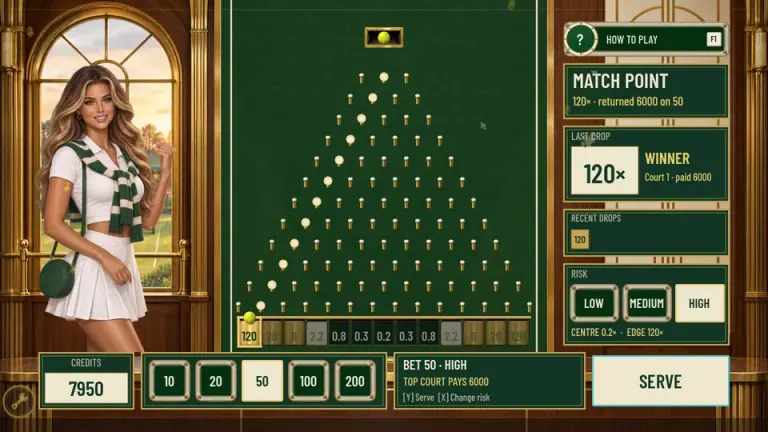 Match Point gameplay result screen